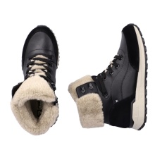 Rieker Winter Boots Evolution W0670-00 (lace-up boots with lining and side zipper) black Women