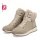 Rieker Winter Boots Evolution W0670-00 (Lace-up boots with lining and side zipper) taupe brown Women