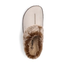 Rieker Slippers 66390-60 (Leather Sole) Beige/Grey Women