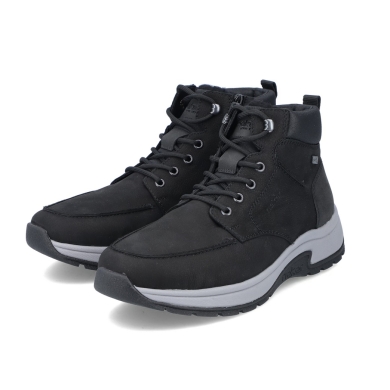 Rieker winter boots 11020-00 (lace-up boots with suede material) carbon grey/black men's