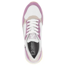 Rieker Low Sneaker 42508-80 (Smooth Leather) white/purple Women