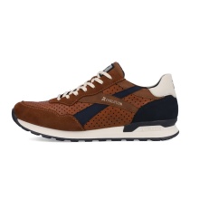 Rieker Sneaker Evolution (Smooth Leather) U0302-24 Dark Brown/Blue Men