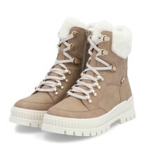 Rieker Winter Boots W2174-20 (Lace-up boots with inner lining, smooth leather) beige-brown ladies