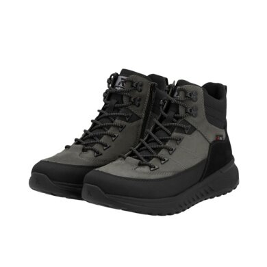 Rieker Winter Boots U0174-42 (Lace-up boots with lining, synthetic leather) grey men's