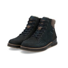 Rieker Winter Boots 32344-14 (Lace-up boots with lining, smooth leather) navy blue men's