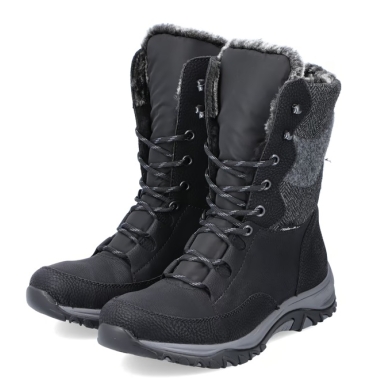 Rieker Winter Boots M9643-01 (Laced Boots with Lining) black Ladies