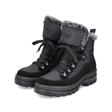 Rieker Winter Boots X8222-00 (Boots and Inner Lining) Black Women