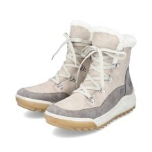 Rieker Winter Boots Y4744-61 (Lace-up boots with lining and side zipper) beige Women