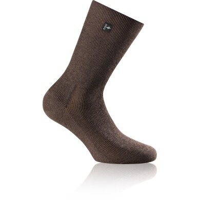 Rohner Day Sock SupeR (ribbed, non-slip, cotton) mocca Men - 1 Pair