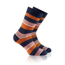 Rohner Day Sock Fashion navy/blue striped Men - 1 Pair