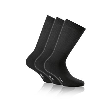 Rohner Tennis Socks Crew Basic (super soft) black - 3 pairs