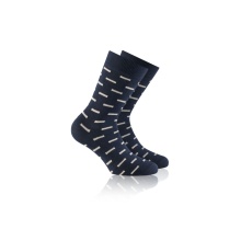 Rohner Day Sock Fashion navy blue/beige Men - 1 Pair