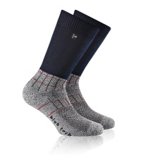 Rohner Hiking Sock Fibre High Tech (Coolmax fibers/Merino wool) navy blue/grey - 1 pair