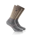 Rohner Hiking Sock Fibre High Tech (Coolmax fibers/Merino wool) beige/grey- 1 Pair