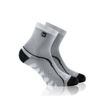 Rohner Sport Sock R-Ultra Light Quarter (light, moisture-absorbing) grey/white - 1 pair