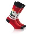 Rohner Winter Ski Sock Penguin (wool blend, high wearing comfort) red Children