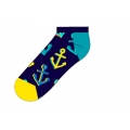 Happy Socks Daily Sock Sneaker Big Anchor (Anchor) dark blue/yellow - 1 Pair