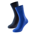 Schiesser Day Sock Crew 95/5 Organic Cotton royal blue/navy blue - 2 Pairs