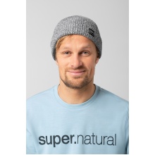 super natural Winter hat Merino Basic Beanie (Merino wool, ideal warmth protection) grey mottled - 1 piece