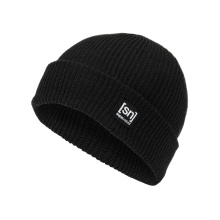 super natural Winter hat Merino Basic Beanie (Merino wool, ideal warmth protection) black - 1 piece