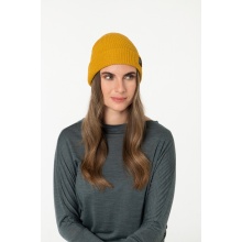 super natural Winter hat Merino Basic Beanie (Merino wool, ideal warmth protection) mustard yellow - 1 piece