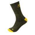 super natural Day Sock Crew Cosy - Alpaca Wool Blend - olive green/mustard yellow - 2 Pairs