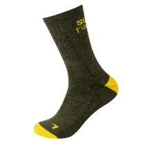 super natural Day Sock Crew Cosy - Alpaca Wool Blend - olive green/mustard yellow - 2 Pairs