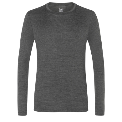 super natural Underwear Long Sleeve Base 230 - Merino Wool - Grey Melange Men