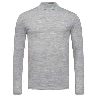 super natural Long Sleeve Base 175g Turtle Neck - Merino Wool - Underwear grey Men