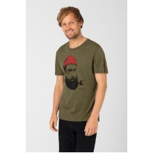 super natural Casual T-shirt Graphic Sailor - Merino blend - olive green Men