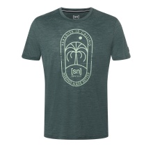 super natural Casual T-shirt Graphic Paradise - Merino blend - urban chic green Men