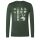 super natural Long Sleeve Skiing Bear - Merino Wool Blend - Dark Green Men