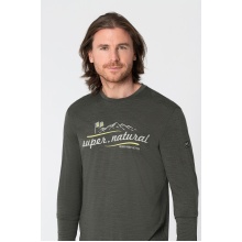 super natural Long Sleeve Mountain I.D. - Merino Wool Blend - Grey Melange Men