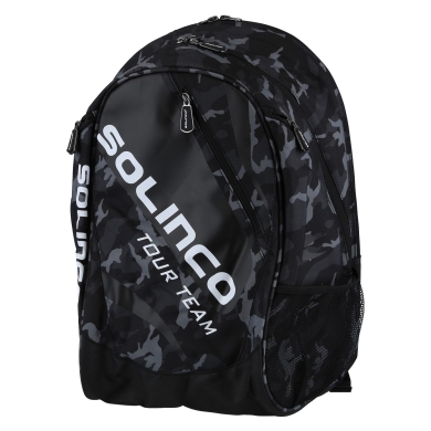 Solinco Backpack Tour Team Camo (Main Compartment, Racket Compartment) black