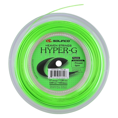 Solinco Tennis String Hyper G (Durability+Power) green 100m roll