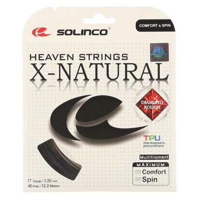 Solinco Tennis String X Natural (Arm Protection+Touch) black 12m Set