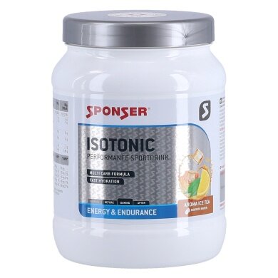 Sponser Energy Isotonic Sports Drink (isotonic thirst quencher with fruity taste) Iced Tea 1000g Can