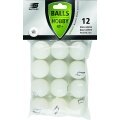 Sunflex Table Tennis Ball Hobby (Plastic Ball 40+) white 12-pack Clip Bag