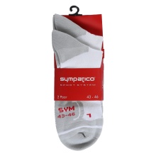 Sympatico Sports Sock Coolmax (Short Sock) white/gray - 2 pairs