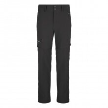 Salewa Softshell Hiking Trousers Talveno 2in1 DST (water-repellent) with Zip-off Legs black Men