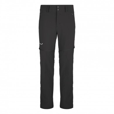 Salewa Softshell Hiking Trousers Talveno 2in1 DST (water-repellent) with Zip-off Legs black Men