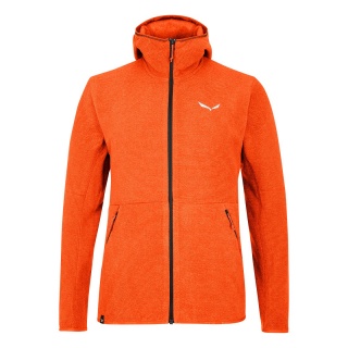 Salewa Fleece Jacket Nuvolo with Hood (warm, breathable) orange Men