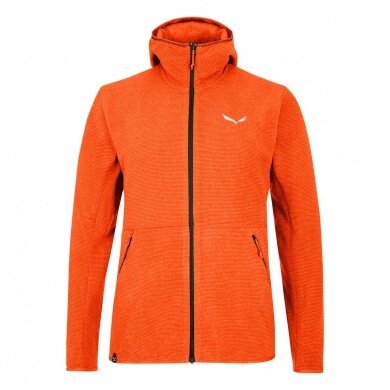 Salewa Fleece Jacket Nuvolo with Hood (warm, breathable) orange Men