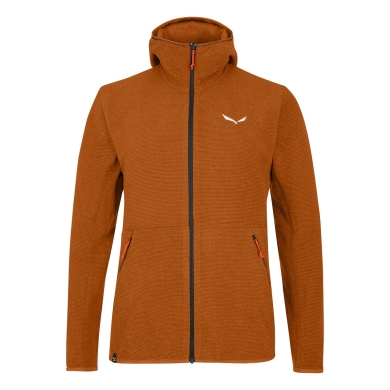 Salewa Fleece Jacket Nuvolo with Hood (warm, breathable) autumnal orange Men