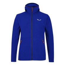 Salewa Fleece Jacket Nuvolo with Hood (warm, breathable) electric blue Men