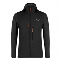 Salewa Fleece Jacket Rolle - windproof, lightweight, body mapping insulation zones - black Men