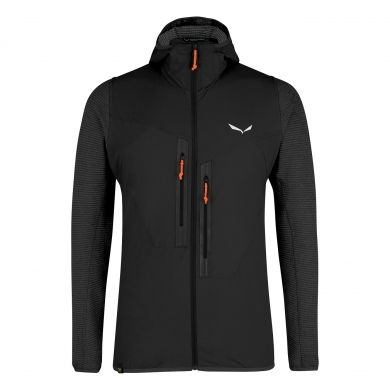 Salewa Fleece Jacket Rolle - windproof, lightweight, body mapping insulation zones - black Men