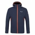 Salewa hiking jacket Puez Powertex 2L (2-layer shell, waterproof/windproof) navy blue men