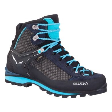 Salewa Hiking Shoes Crow GTX (Mountain Trekking, Suede Leather, Waterproof) Navy Blue Women