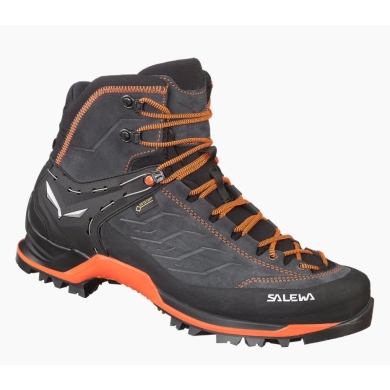 Salewa Hiking Shoes Mtn Trainer Mid GTX (Trekking, waterproof) asphalt grey/orange Men